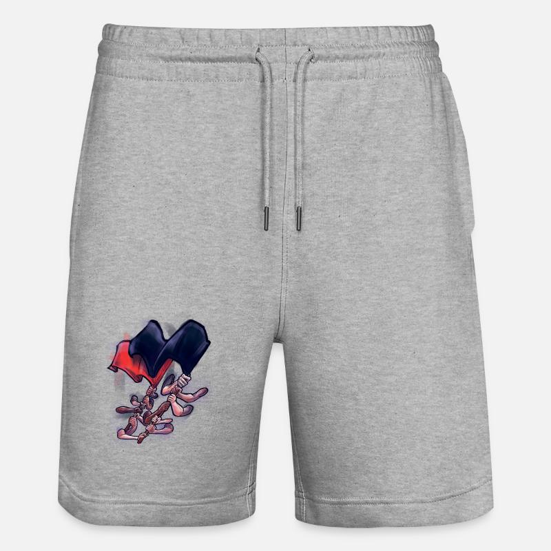 AntiFa - Short de jogging bio TRAINER Stanley/Stella unisexe - gris chiné