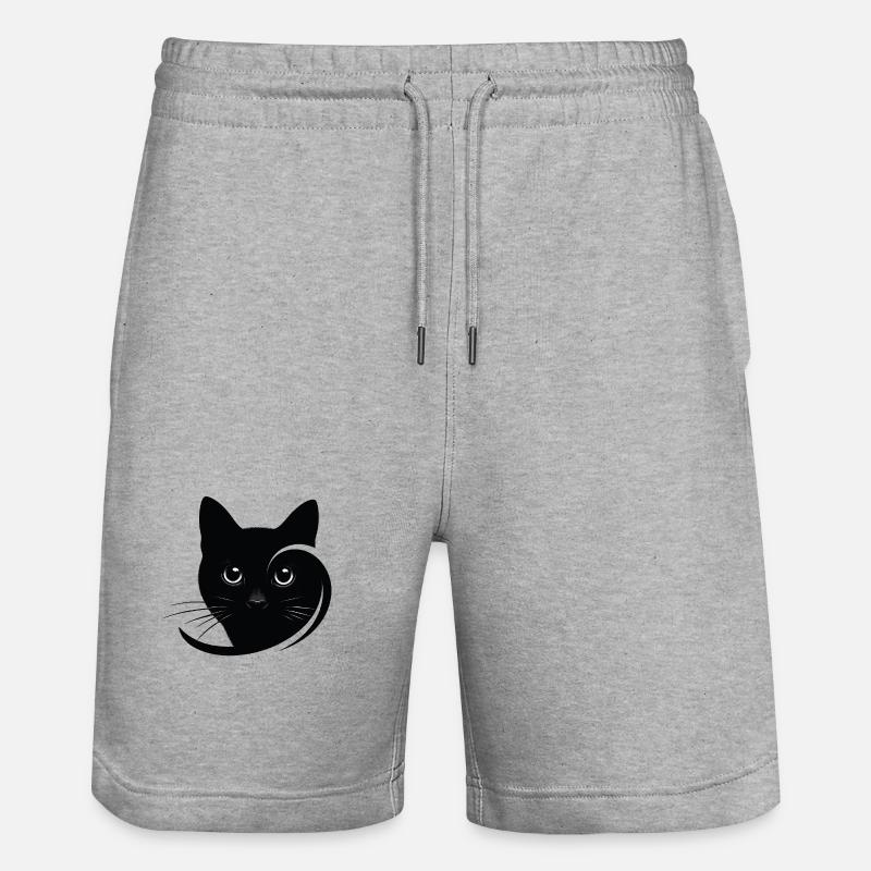 Portrait de chat - Short de jogging bio TRAINER Stanley/Stella unisexe - gris chiné