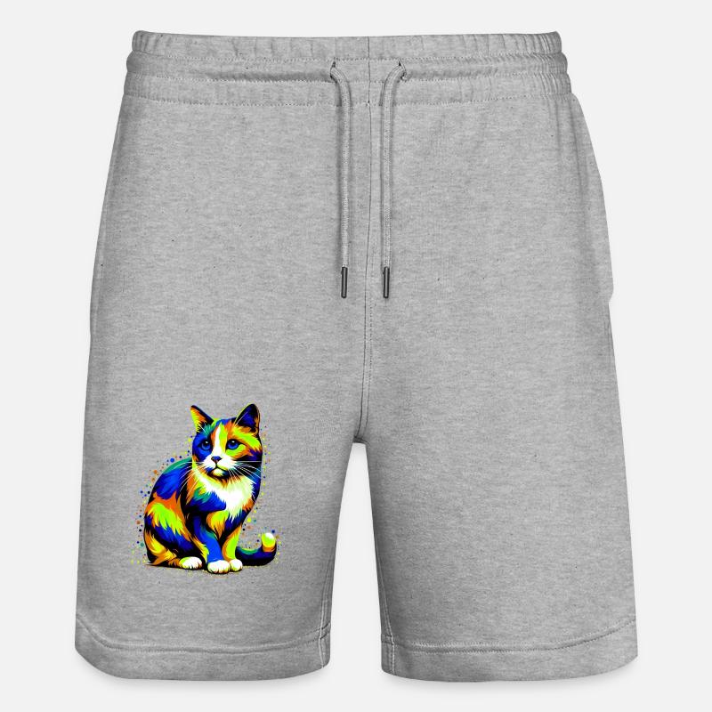 Chat - Short de jogging bio TRAINER Stanley/Stella unisexe - gris chiné