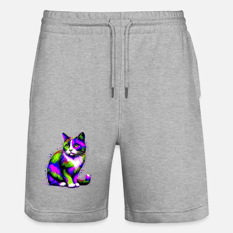 Chat - Short de jogging bio TRAINER Stanley/Stella unisexe - gris chiné