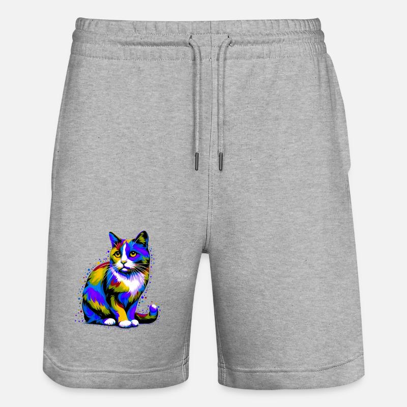 Chat - Short de jogging bio TRAINER Stanley/Stella unisexe - gris chiné