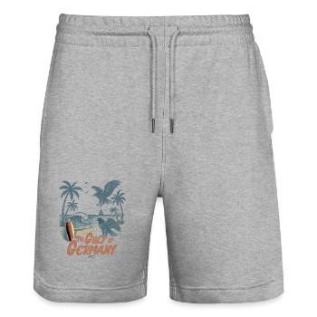 Vogelparadies an der Küste The Gulf of - Stanley/Stella Unisex Bio Joggingshorts Trainer  - Grau meliert - Vorne - Nik (191cm) & Marisol (170cm)