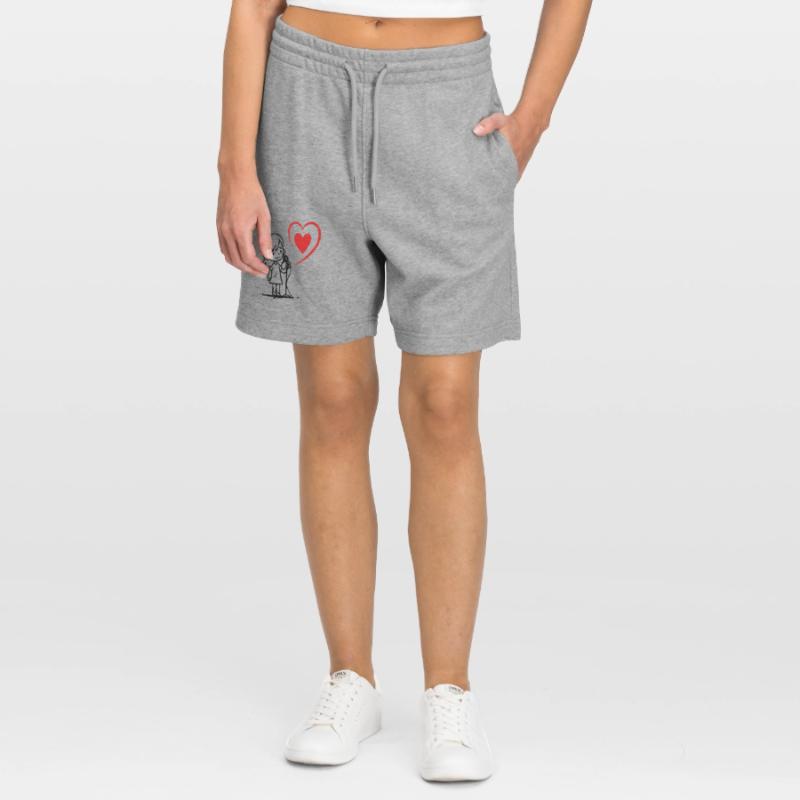 Mädchen singt mit einer Herznote Stanley/Stella Unisex Bio Joggingshorts Trainer