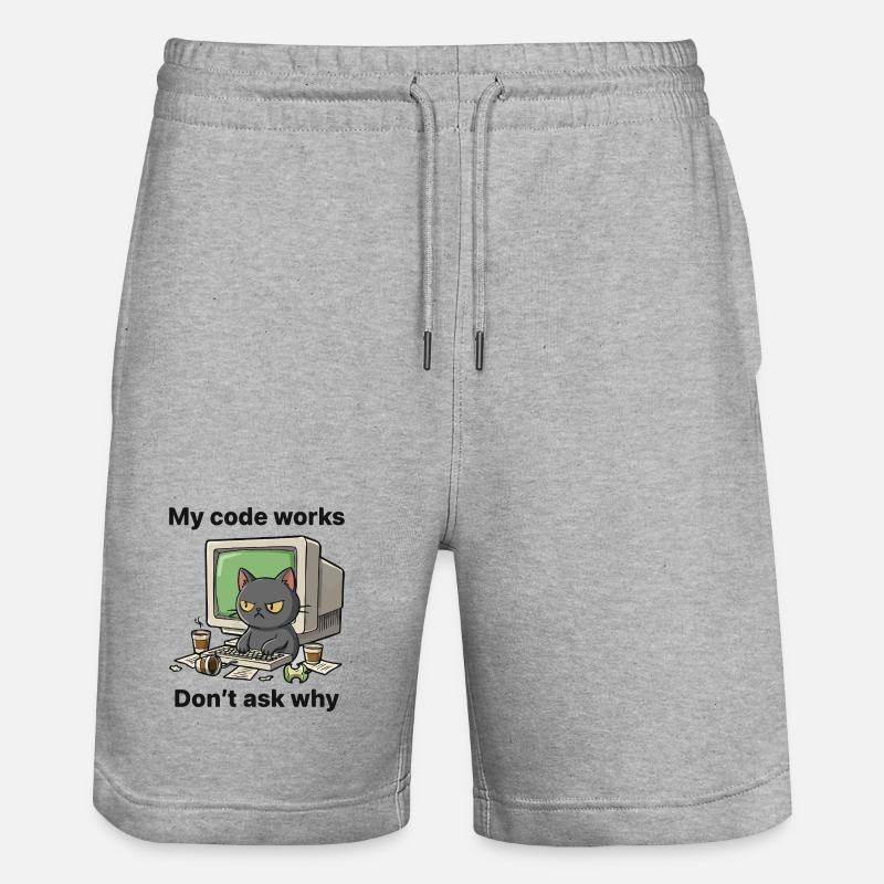 Mein Code funktioniert Frag nicht warum - Stanley/Stella Unisex Bio Joggingshorts Trainer  - Grau meliert