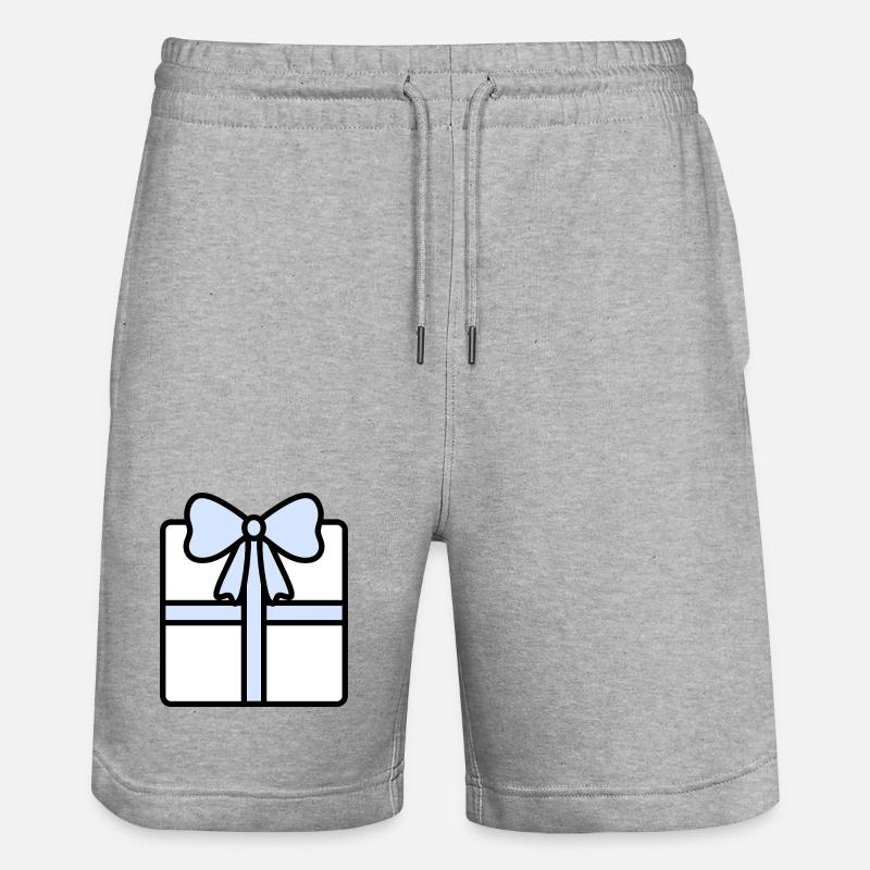 Boîte cadeau élégante avec ruban - Short de jogging bio TRAINER Stanley/Stella unisexe - gris chiné