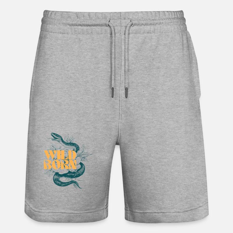 Conception de motif d’animal sauvage - Short de jogging bio TRAINER Stanley/Stella unisexe - gris chiné