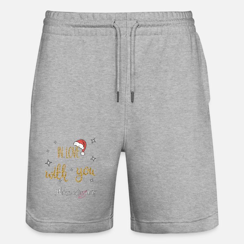 Noël en amour - Short de jogging bio TRAINER Stanley/Stella unisexe - gris chiné