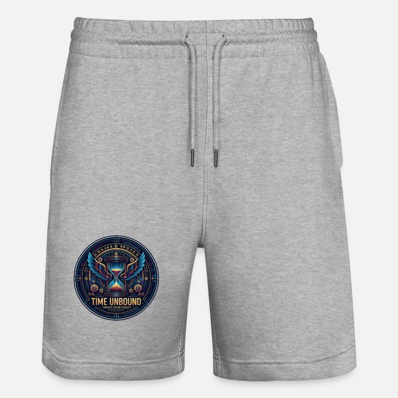 Temps Libéré – Sablier Steampunk avec Ailes - Short de jogging bio TRAINER Stanley/Stella unisexe - gris chiné