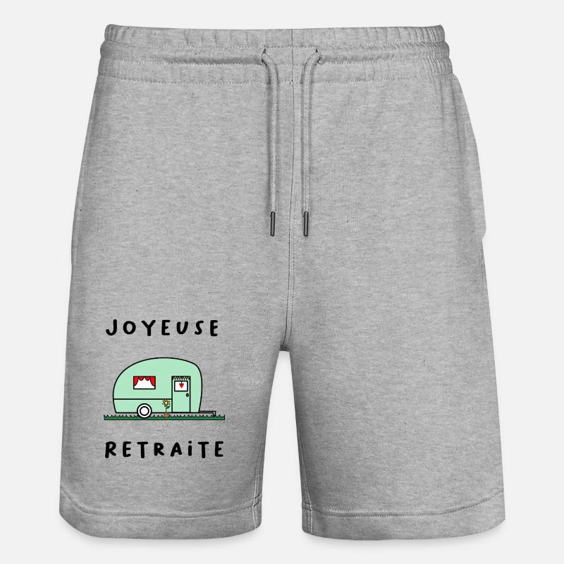JOYEUSE RETRAITE. RETRAITE. RETRAITEE. RETRAITE - Short de jogging bio TRAINER Stanley/Stella unisexe - gris chiné