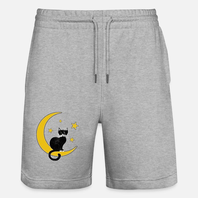 chat - Short de jogging bio TRAINER Stanley/Stella unisexe - gris chiné