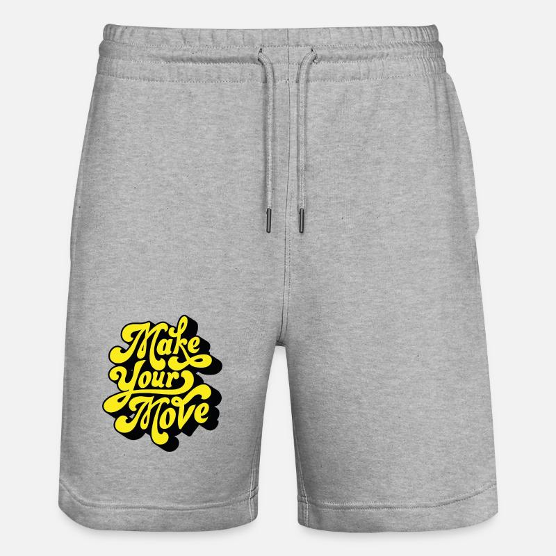 Faites votre action – Neon Script - Short de jogging bio TRAINER Stanley/Stella unisexe - gris chiné