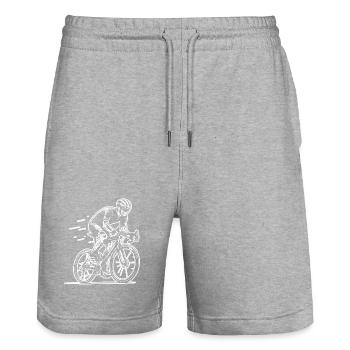 Statement for all road bikes - Stanley/Stella Trainer Unisex Organic Jogging Shorts - heather grey - Front - Nik (191cm) & Marisol (170cm)