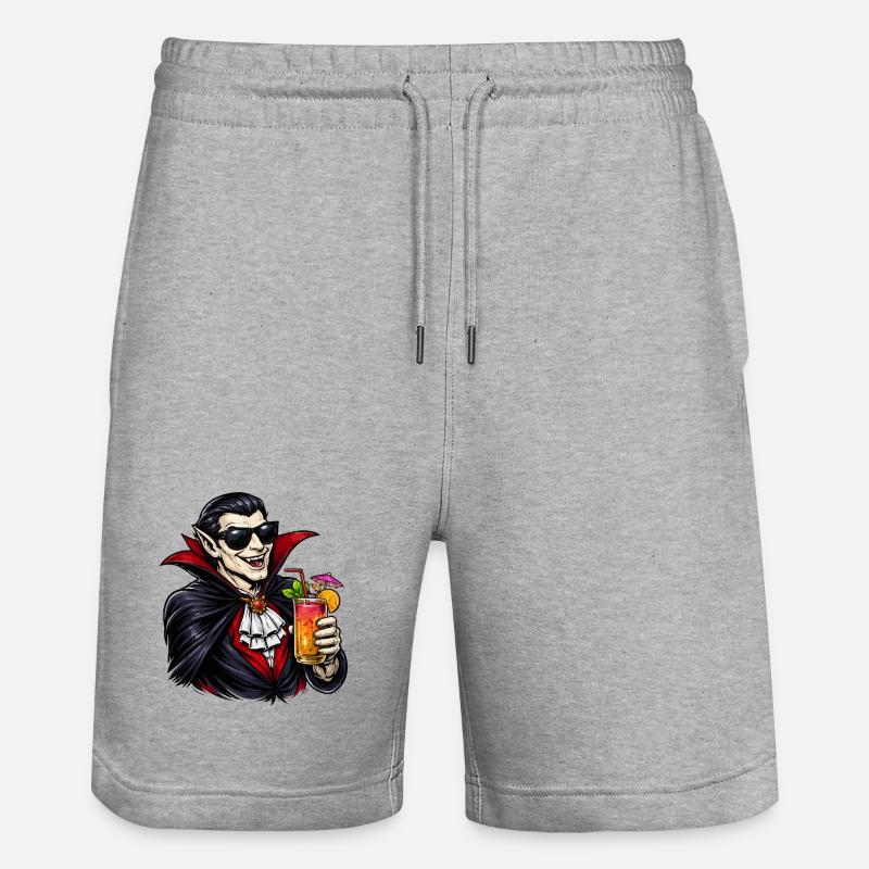 Vampir Cocktail Deluxe - Stanley/Stella Unisex Bio Joggingshorts Trainer - Grau meliert
