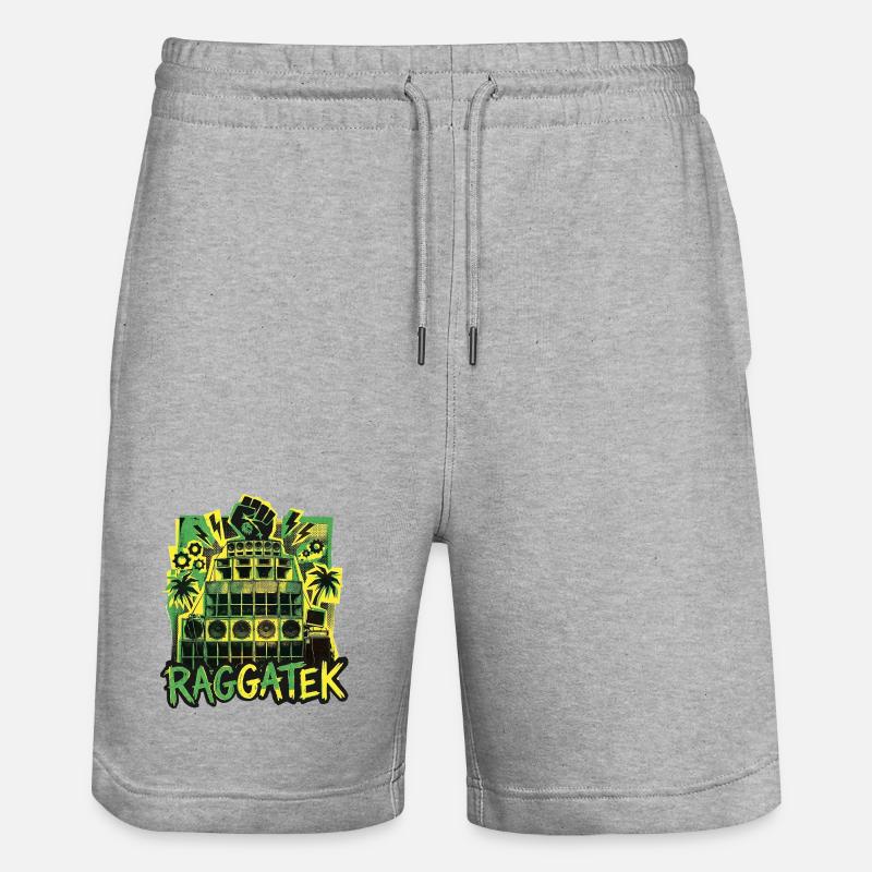 Système de son Raggatek Jungle - Short de jogging bio TRAINER Stanley/Stella unisexe - gris chiné