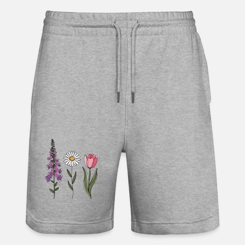 Digitale Daisy Tulip III - Short de jogging bio TRAINER Stanley/Stella unisexe - gris chiné