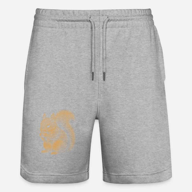 Eichhörnchen - Stanley/Stella Unisex Bio Joggingshorts Trainer  - Grau meliert