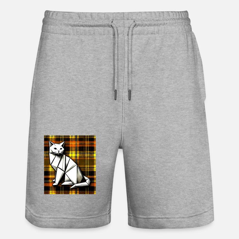 chat - Short de jogging bio TRAINER Stanley/Stella unisexe - gris chiné