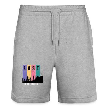 Verloren im Wald - Stanley/Stella Unisex Bio Joggingshorts Trainer  - Grau meliert - Vorne - Nik (191cm) & Marisol (170cm)