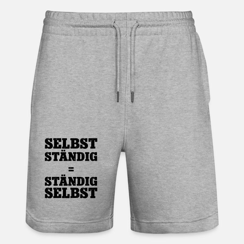 Selbstständig Selbstständigkeit Chef Werden Firma - Stanley/Stella Trainer Unisex Organic Jogging Shorts - heather grey
