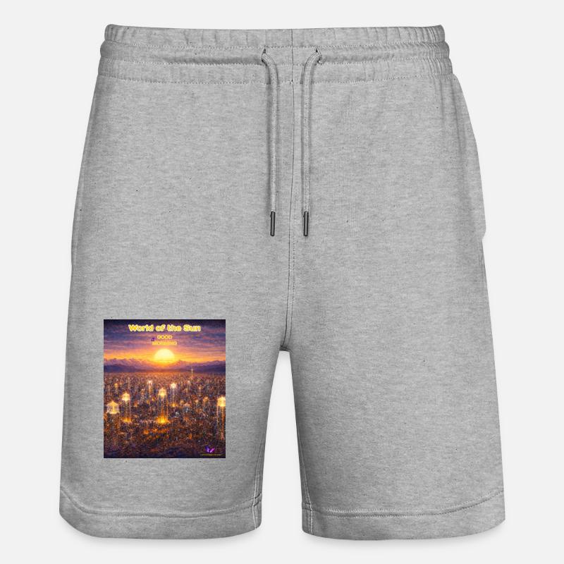 Le Monde du Soleil – Bonjour - Short de jogging bio TRAINER Stanley/Stella unisexe - gris chiné
