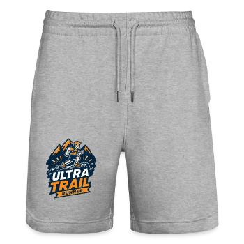 Ultra Trail Runner - Stanley/Stella Trainer Unisex Organic Jogging Shorts - heather grey - Front - Nik (191cm) & Marisol (170cm)