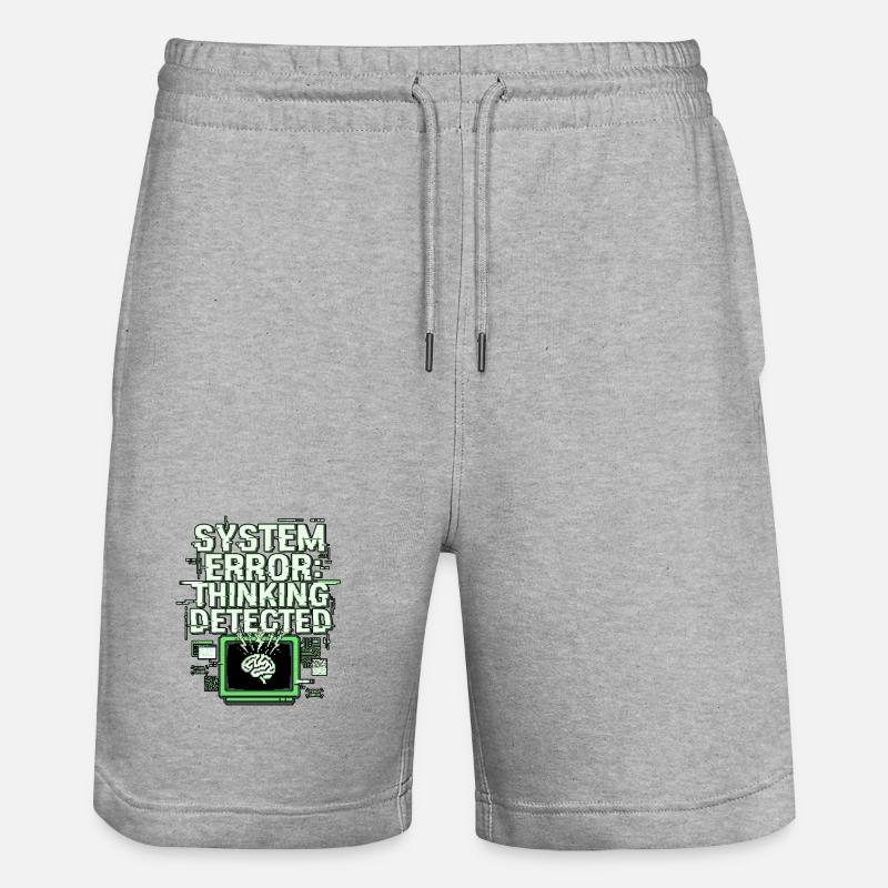 System Error - Stanley/Stella Unisex Bio Joggingshorts Trainer - Grau meliert