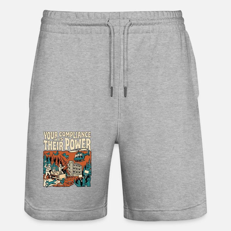Ne participe plus - Short de jogging bio TRAINER Stanley/Stella unisexe - gris chiné