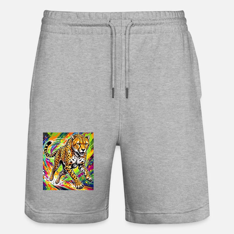 guépard - Short de jogging bio TRAINER Stanley/Stella unisexe - gris chiné