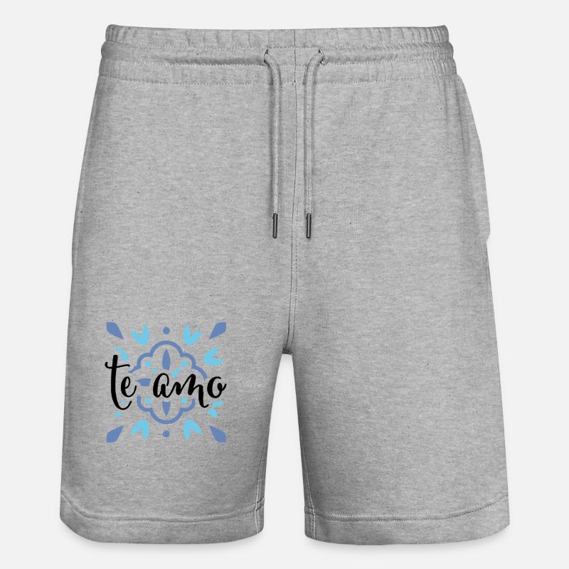 Te Amo - Short de jogging bio TRAINER Stanley/Stella unisexe - gris chiné