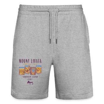 Mount Livata Italy -Hiking Adventure Travel  - Short de jogging bio TRAINER Stanley/Stella unisexe - gris chiné - Devant - Nik (191cm) & Marisol (170cm)