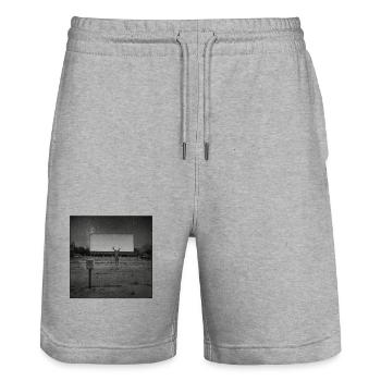 Lost Places Cinema Deer Black & White Art Animal - Stanley/Stella Trainer Unisex Organic Jogging Shorts - heather grey - Front - Nik (191cm) & Marisol (170cm)