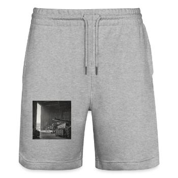 Raven dans l’avion Lieu perdu Crime animal vintage - Short de jogging bio TRAINER Stanley/Stella unisexe - gris chiné - Devant - Nik (191cm) & Marisol (170cm)
