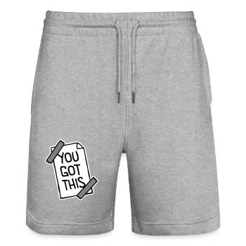 You Got This Motivierend Inspirierend Spruch Zitat - Stanley/Stella Unisex Bio Joggingshorts Trainer  - Grau meliert - Vorne - Nik (191cm) & Marisol (170cm)