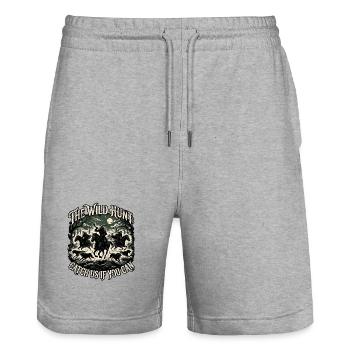 Jäger Germanic tribes Middle Ages - Stanley/Stella Trainer Unisex Organic Jogging Shorts - heather grey - Front - Nik (191cm) & Marisol (170cm)