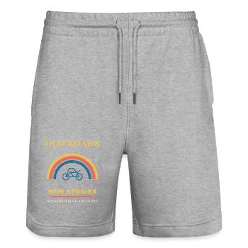Old Roads - Stanley/Stella Unisex Bio Joggingshorts Trainer  - Grau meliert - Vorne - Nik (191cm) & Marisol (170cm)
