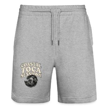 Surf Rock Toca Surfing - Short de jogging bio TRAINER Stanley/Stella unisexe - gris chiné - Devant - Nik (191cm) & Marisol (170cm)