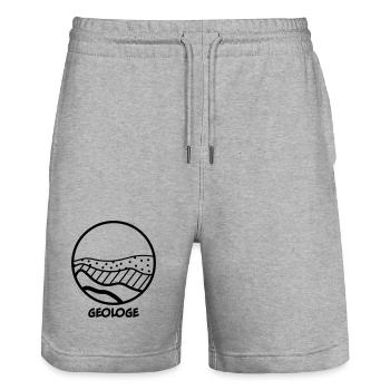 Geologe - Stanley/Stella Unisex Bio Joggingshorts Trainer  - Grau meliert - Vorne - Nik (191cm) & Marisol (170cm)
