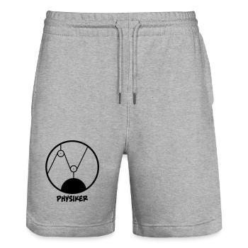 Physiker - Stanley/Stella Unisex Bio Joggingshorts Trainer  - Grau meliert - Vorne - Nik (191cm) & Marisol (170cm)
