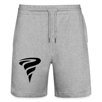 tornado - Stanley/Stella Trainer Unisex Organic Jogging Shorts - heather grey - Front - Nik (191cm) & Marisol (170cm)