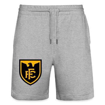 Adler FC Fussball Wappen Logo - Stanley/Stella Unisex Bio Joggingshorts Trainer  - Grau meliert - Vorne - Nik (191cm) & Marisol (170cm)