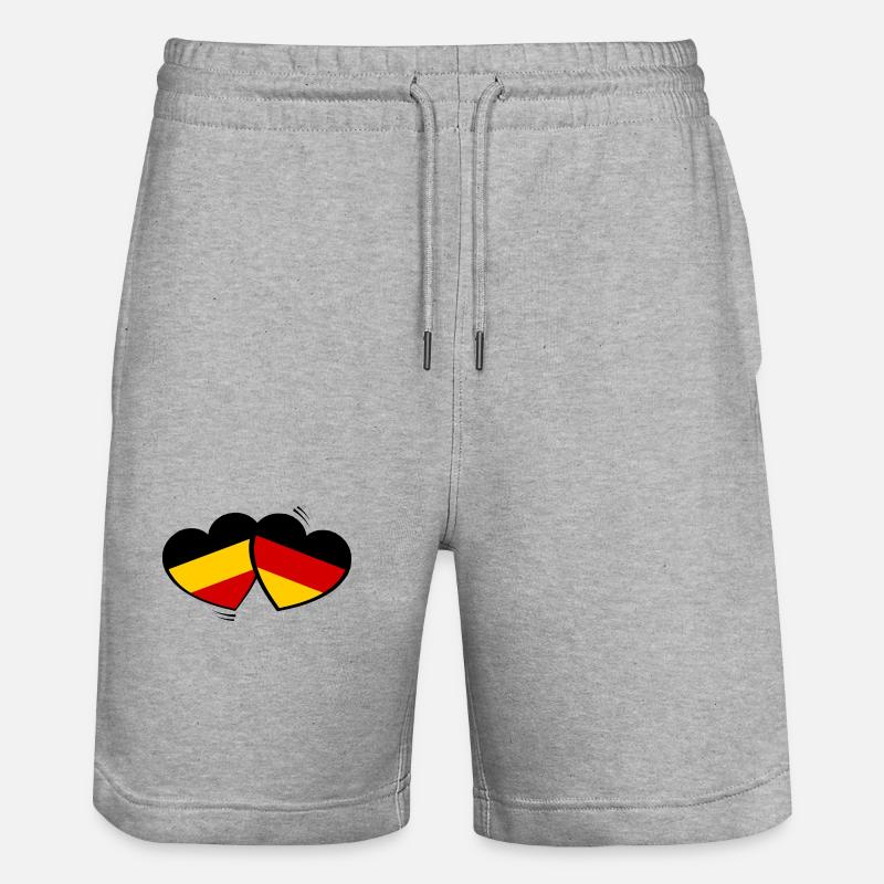 L’amitié germano-belge - Short de jogging bio TRAINER Stanley/Stella unisexe - gris chiné