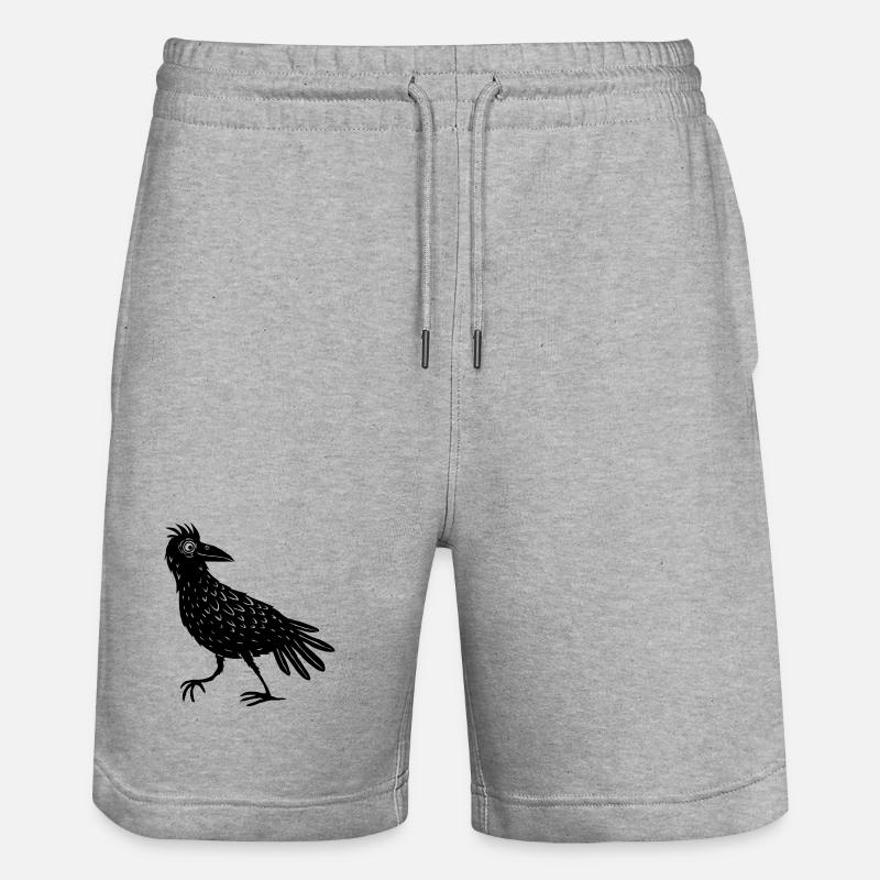 Corbeau - Short de jogging bio TRAINER Stanley/Stella unisexe - gris chiné