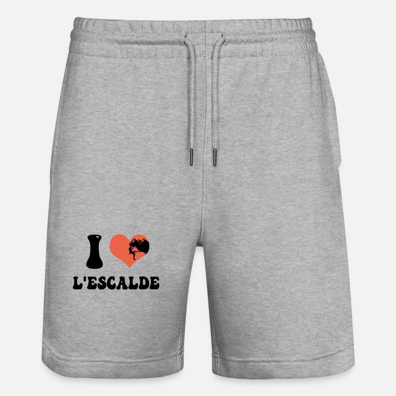 j aime l escalade - Short de jogging bio TRAINER Stanley/Stella unisexe - gris chiné