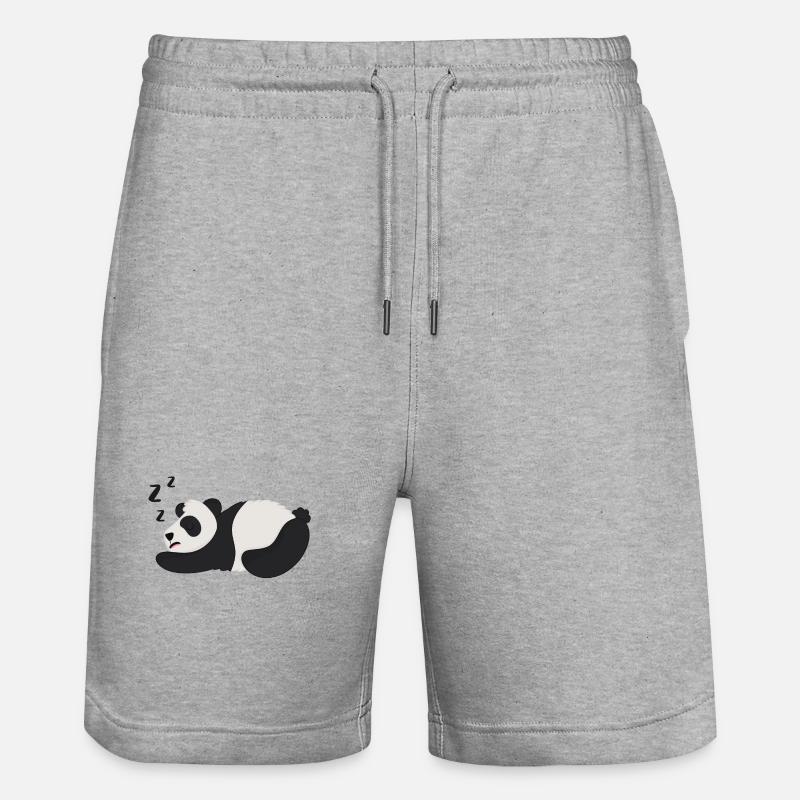 Panda Pandabär - Short de jogging bio TRAINER Stanley/Stella unisexe - gris chiné