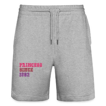 1982 Geburtstag Prinzessin - Stanley/Stella Unisex Bio Joggingshorts Trainer  - Grau meliert - Vorne - Nik (191cm) & Marisol (170cm)