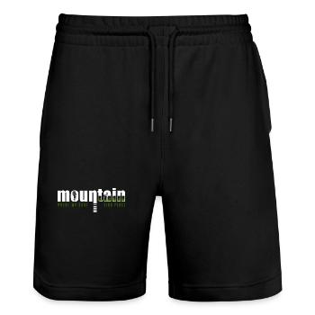 Alpinisme Sommet Hobby Alps - Short de jogging bio TRAINER Stanley/Stella unisexe - noir - Devant - Nik (191cm) & Marisol (170cm)