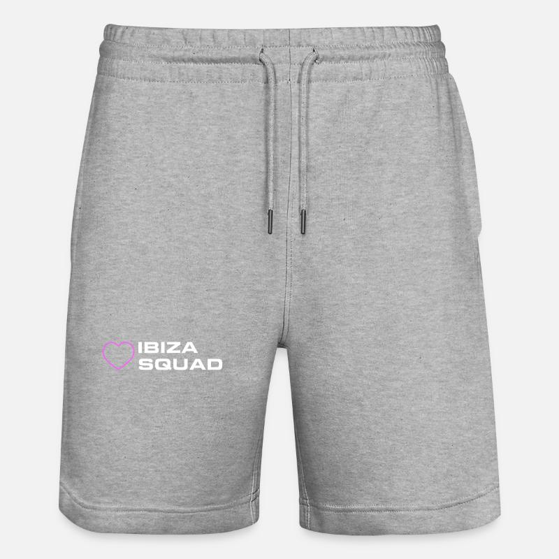 Ibiza Squad - Stanley/Stella Unisex Bio Joggingshorts Trainer  - Grau meliert