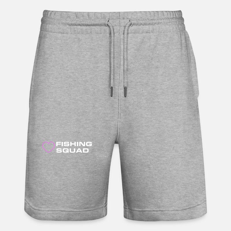 Fishing Squad - Stanley/Stella Unisex Bio Joggingshorts Trainer - Grau meliert