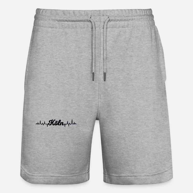 Der Kölner Pulsschlag - Stanley/Stella Unisex Bio Joggingshorts Trainer  - Grau meliert