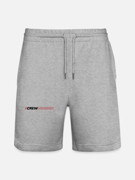 Crew Icon - Stanley/Stella Trainer Unisex Organic Jogging Shorts - heather grey